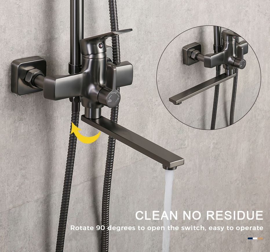 Душевая система Frap F2471-9, оружейная сталь — изображение 4