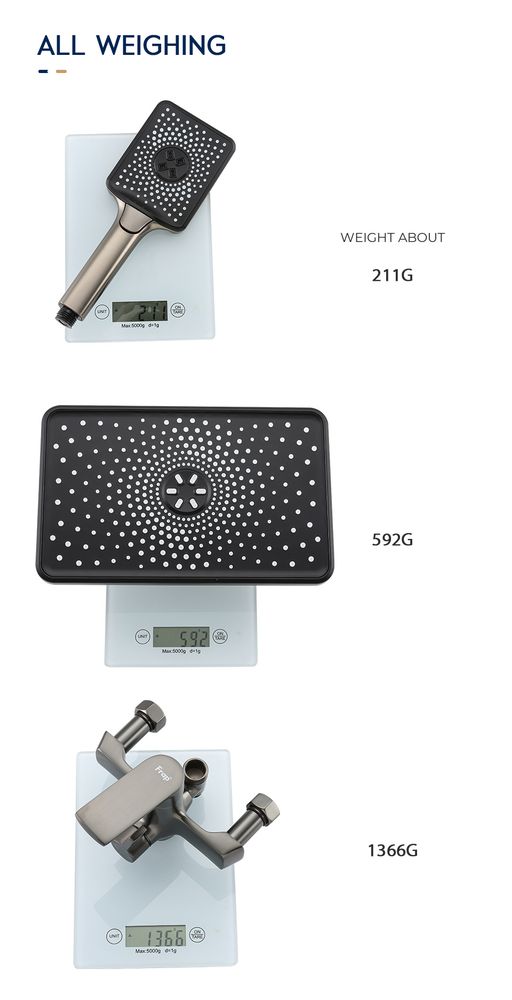 Душевая система Frap F2471-9, оружейная сталь — изображение 5