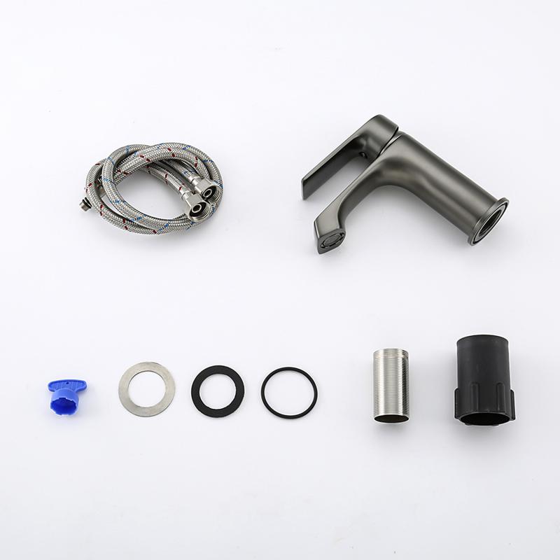 Смеситель для умывальника Frap F1071-9, оружейная сталь — изображение 9