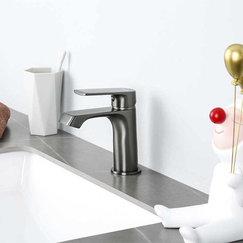 Смеситель для умывальника Frap F1071-9, оружейная сталь — изображение 10