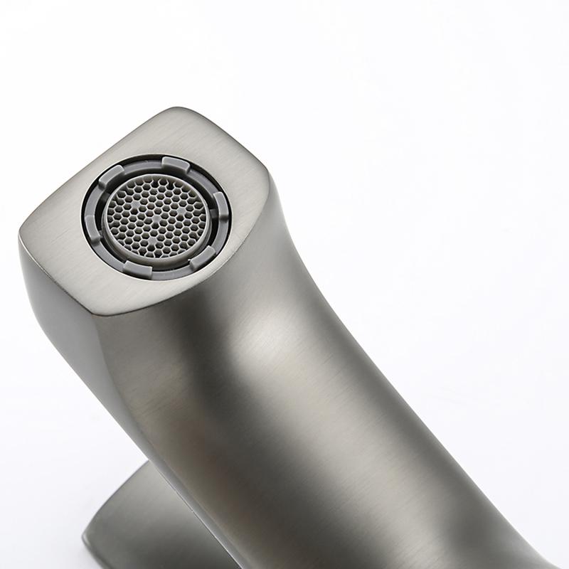 Смеситель для умывальника Frap F1071-9, оружейная сталь — изображение 4