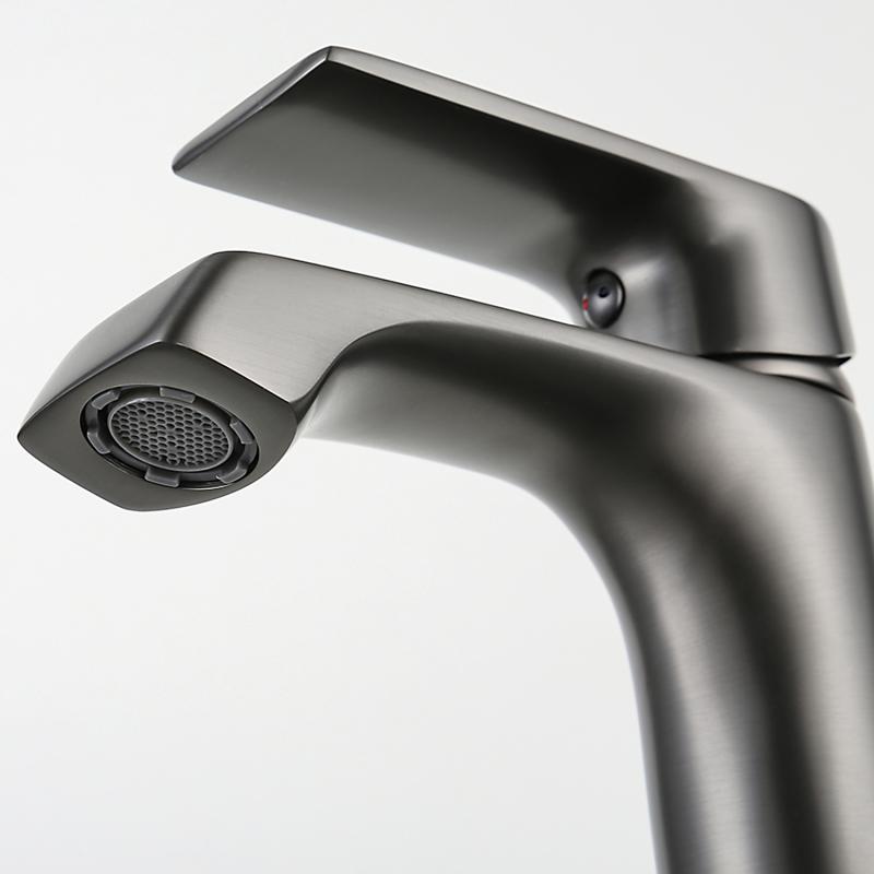 Смеситель для умывальника Frap F1071-9, оружейная сталь — изображение 5