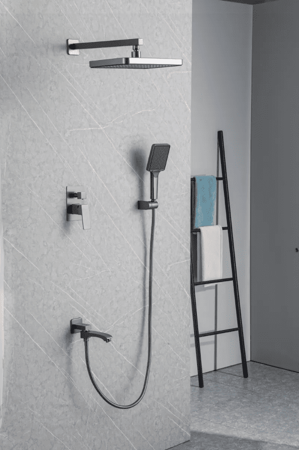 Душевая система скрытого монтажа Frap F7176-9, оружейная сталь — изображение 4