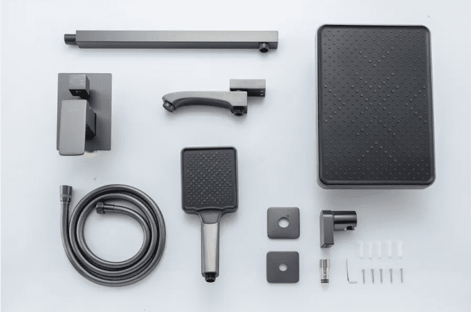 Душевая система скрытого монтажа Frap F7176-9, оружейная сталь — изображение 5