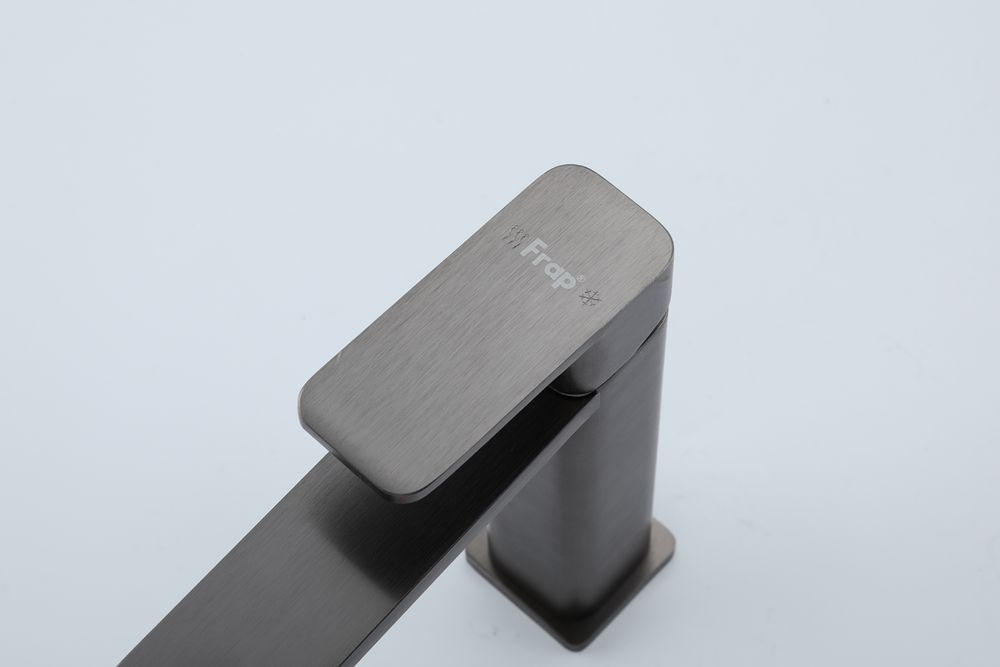 Смеситель для умывальника Frap F10202-9, оружейная сталь — изображение 5