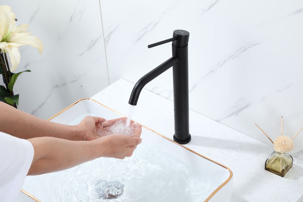 Смеситель для умывальника Frap F10807-26, чёрный — изображение 3