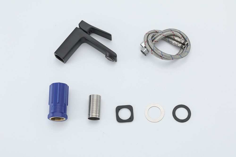 Смеситель для умывальника Frap F1084-6, чёрный — изображение 8