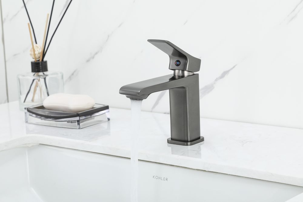 Смеситель для умывальника Frap F1084-9, оружейная сталь — изображение 3