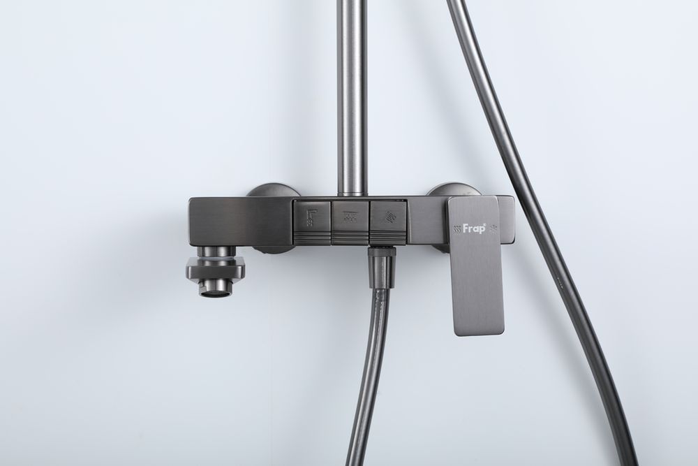 Душевая система Frap F24202-9, оружейная сталь — изображение 5