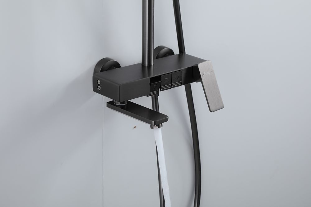 Душевая система Frap F24202-9, оружейная сталь — изображение 4