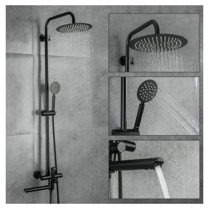 Душевая система Frap F24801-6, чёрный — изображение 3