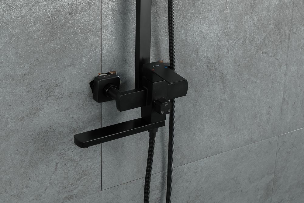 Душевая система Frap F24802-16, чёрный — изображение 7