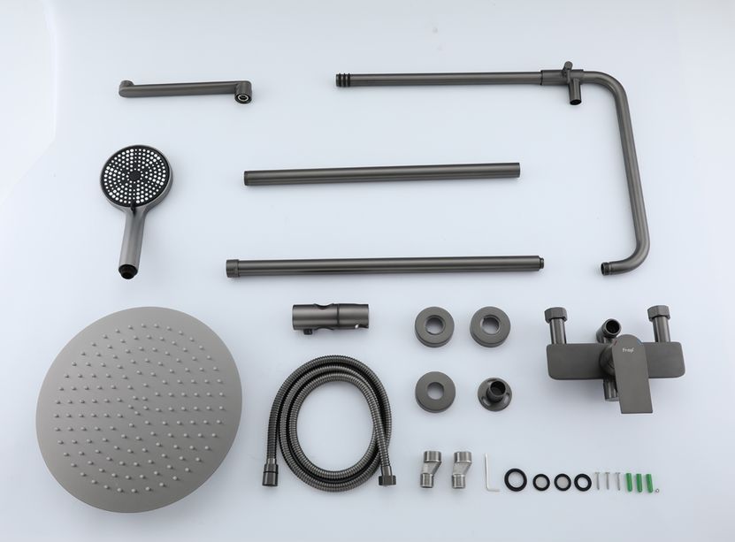 Душевая система Frap F24806-9, оружейная сталь — изображение 5
