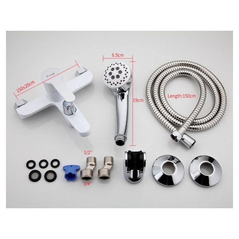 Смеситель для ванны Frap F3241, белый/хром — изображение 2