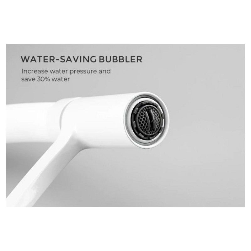 Смеситель для кухни с гибким изливом Frap F4552-8, белый — изображение 7