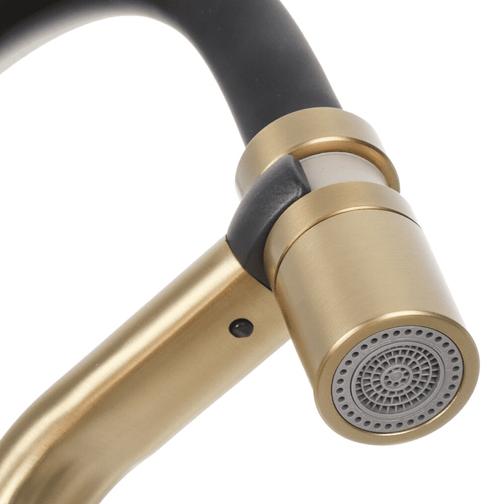 Смеситель для кухни с гибким изливом Frap F4497-3, золотой сатин — изображение 7