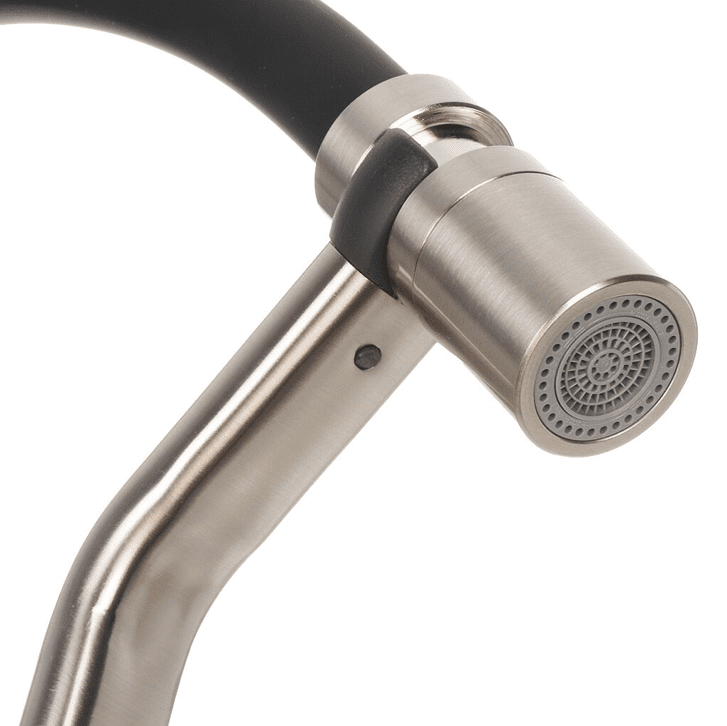 Смеситель для кухни с гибким изливом Frap F4497-5, сатин — изображение 5