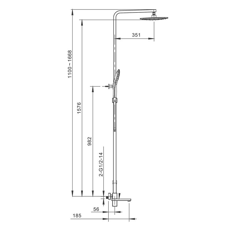 Душевая система Gappo G2418 — изображение 2