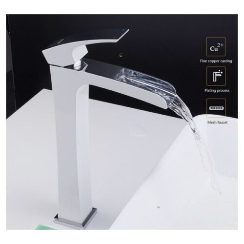 Смеситель для умывальника Gappo G1007-31, хром/белый