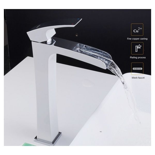 Смеситель для умывальника Gappo G1007-31, хром/белый