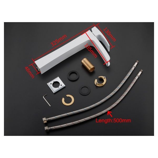 Смеситель для умывальника Gappo G1007-31, хром/белый — изображение 3