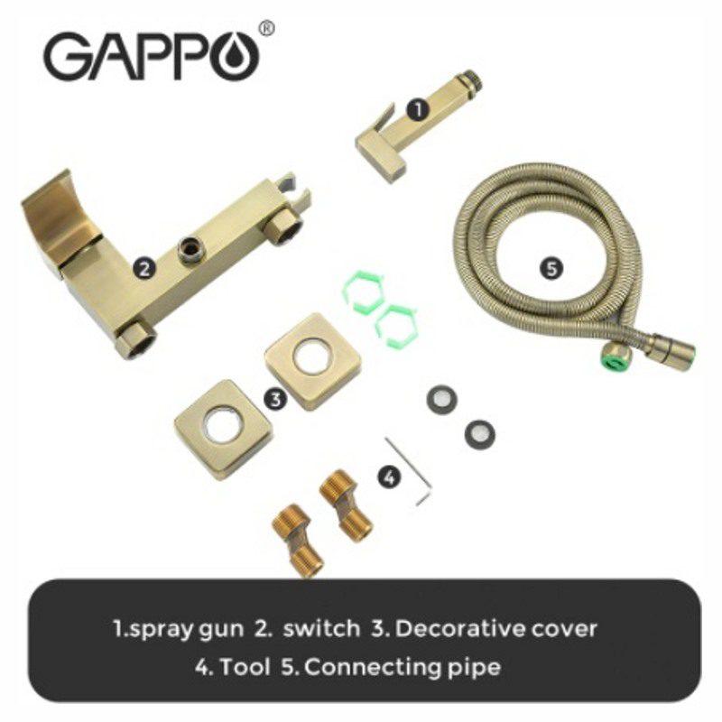 Смеситель для гигиенического душа Gappo G2007-4, бронза — изображение 7