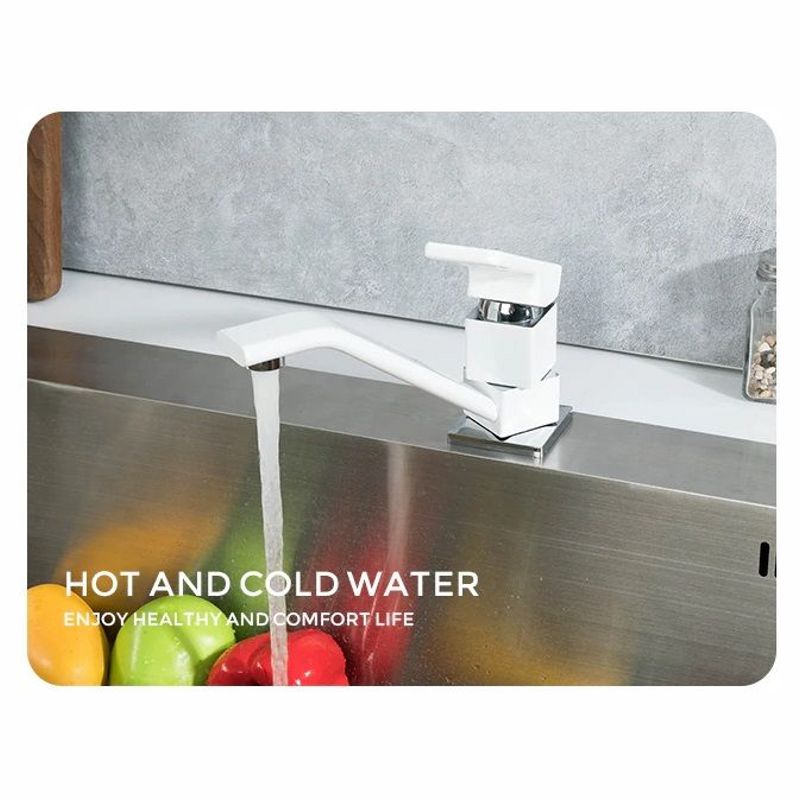 Смеситель для кухни Gappo G4517-8, белый/хром — изображение 5