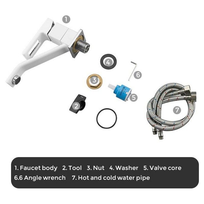 Смеситель для кухни Gappo G4517-8, белый/хром — изображение 6