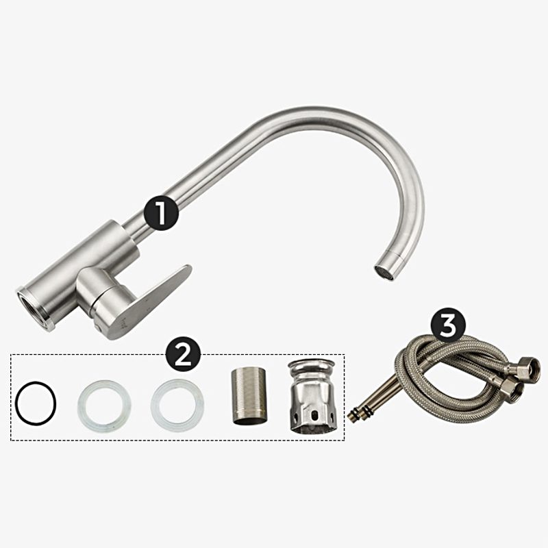 Смеситель для кухни Frap F4048, сатин — изображение 10