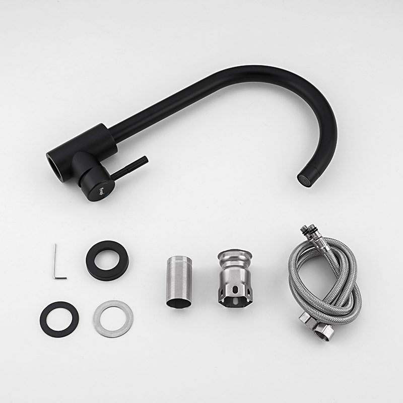 Смеситель для кухни Frap F40899-4, чёрный — изображение 7