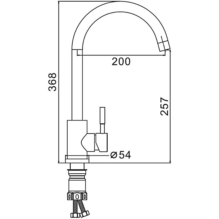 Смеситель для кухни Frap F40899, сатин — изображение 2