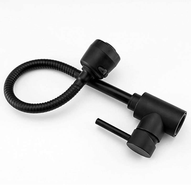 Смеситель для кухни с гибким изливом Frap F40993-6, чёрный — изображение 4