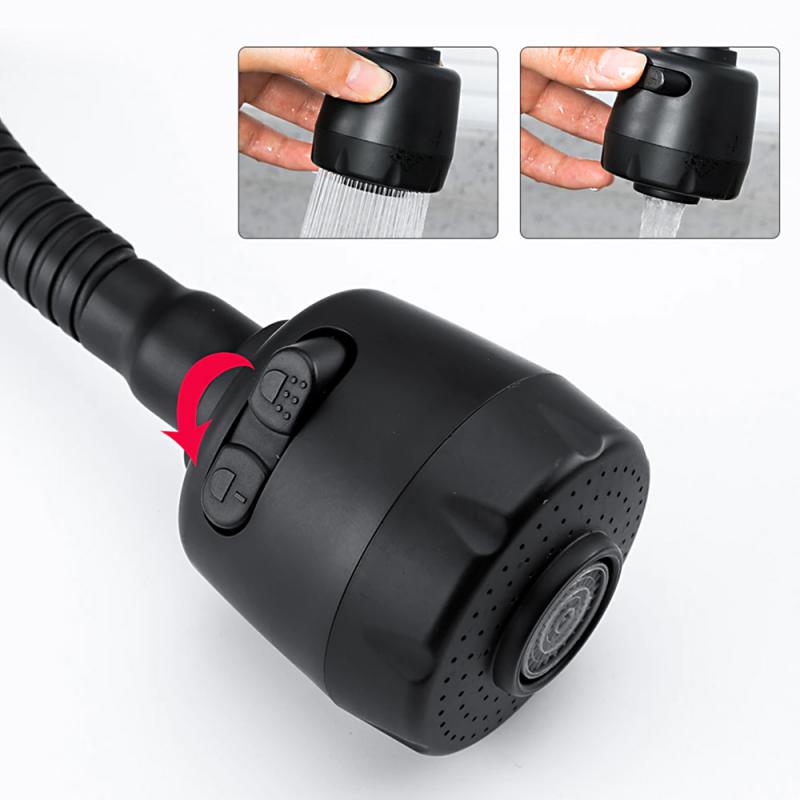 Смеситель для кухни с гибким изливом Frap F40993-6, чёрный — изображение 6