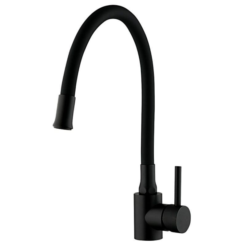 Смеситель для кухни с гибким изливом Frap F40994-6, чёрный
