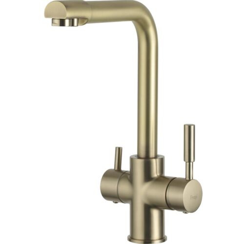 Смеситель для кухни под фильтр Frap F4352-3, золотой сатин