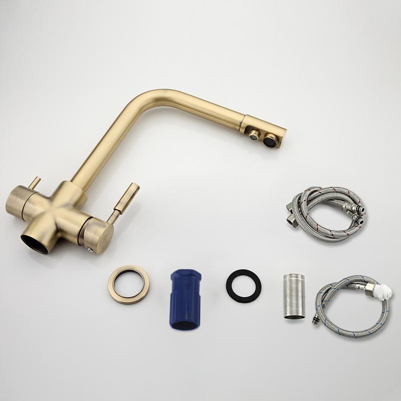 Смеситель для кухни под фильтр Frap F4352-4, бронза — изображение 8