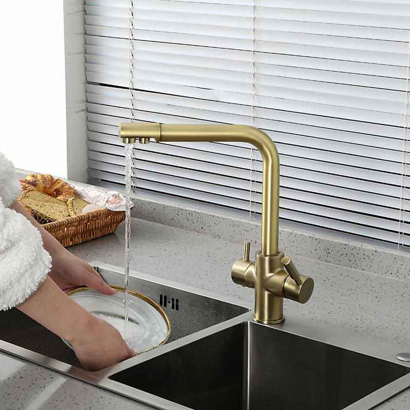 Смеситель для кухни под фильтр Frap F4352-4, бронза — изображение 9