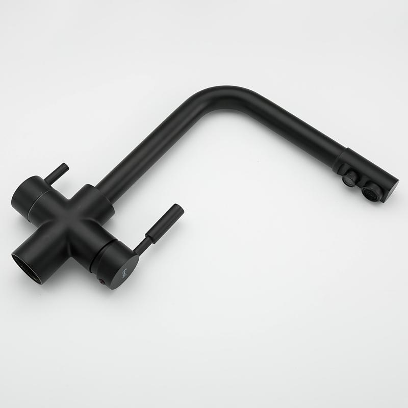 Смеситель для кухни под фильтр Frap F4352-6, чёрный — изображение 3