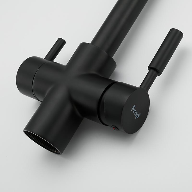 Смеситель для кухни под фильтр Frap F4352-6, чёрный — изображение 5