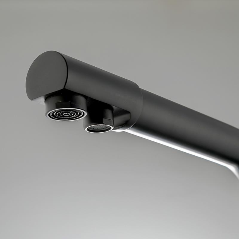 Смеситель для кухни под фильтр Frap F4352-6, чёрный — изображение 6