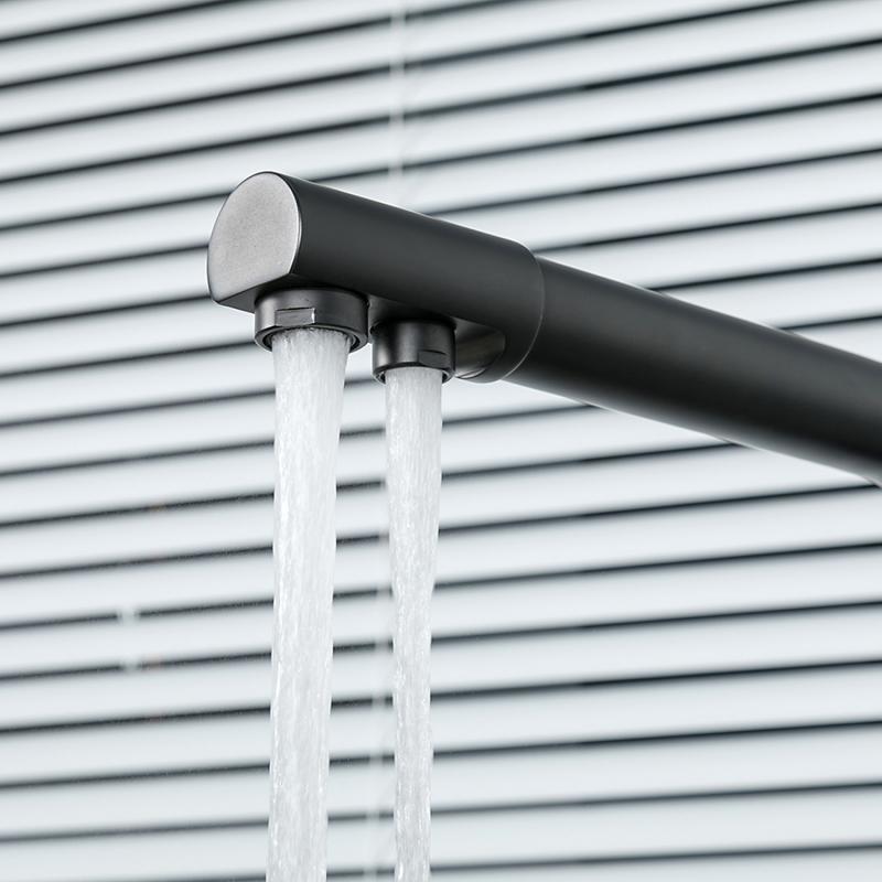 Смеситель для кухни под фильтр Frap F4352-6, чёрный — изображение 9