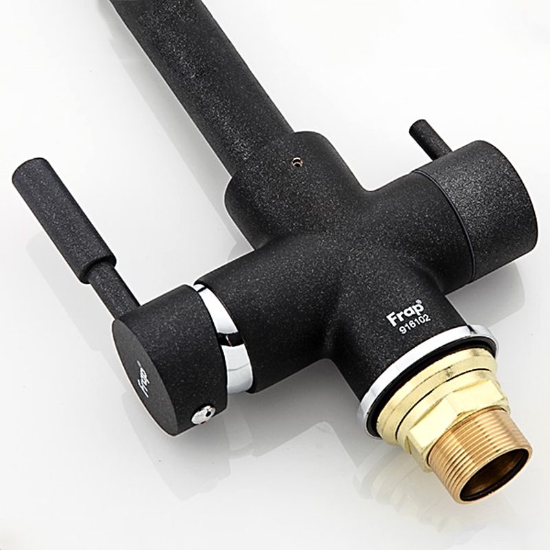 Смеситель для кухни под фильтр Frap F4352-7, чёрный/хром — изображение 8