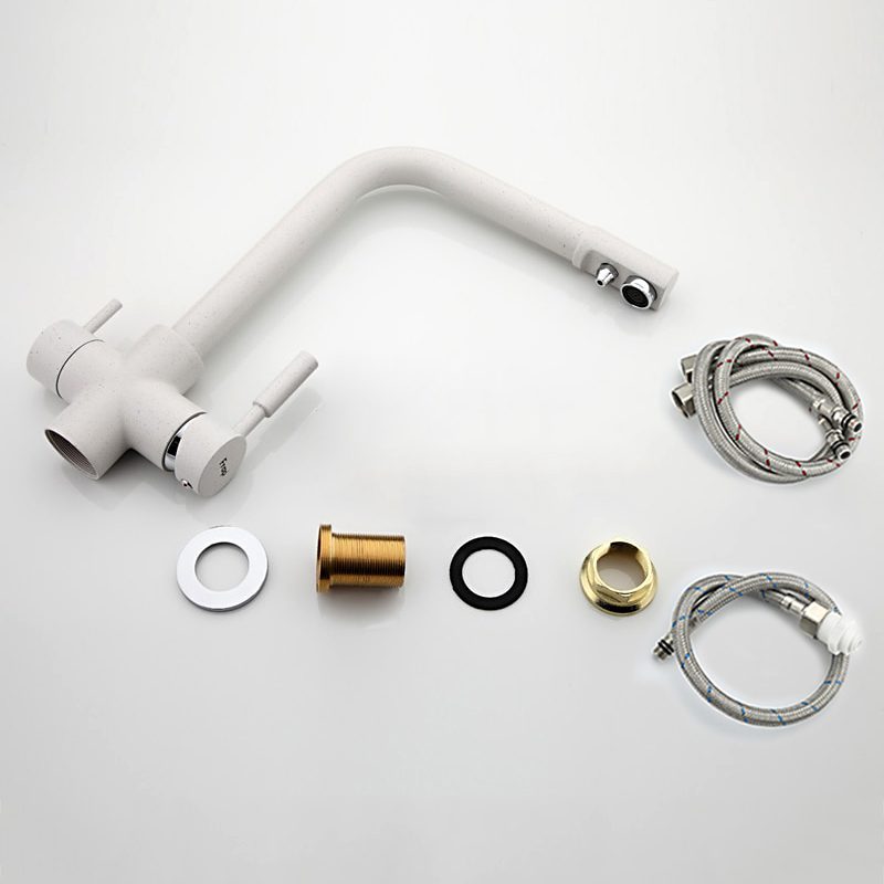 Смеситель для кухни под фильтр Frap F4352-8, белый — изображение 7