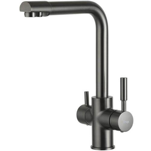 Смеситель для кухни под фильтр Frap F4352-9, оружейная сталь