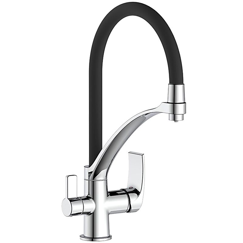 Смеситель для кухни под фильтр с гибким изливом Frap F4369