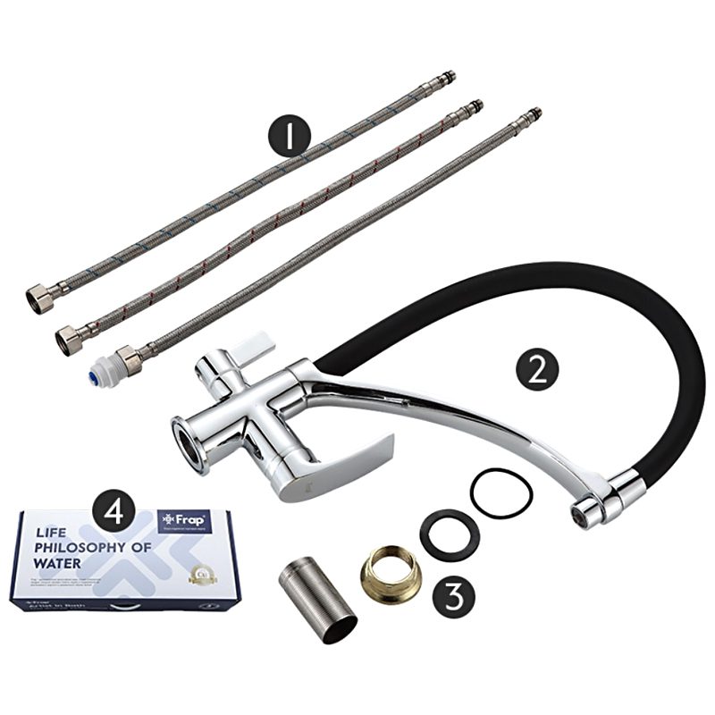 Смеситель для кухни под фильтр с гибким изливом Frap F4369 — изображение 10