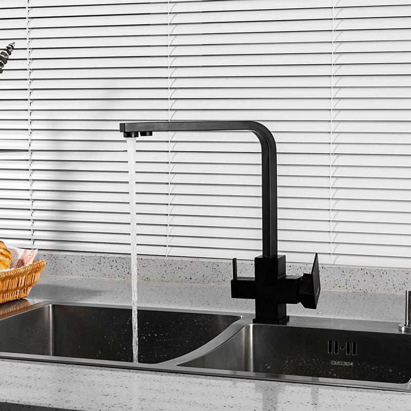 Смеситель для кухни под фильтр Frap F43802-6, чёрный — изображение 10