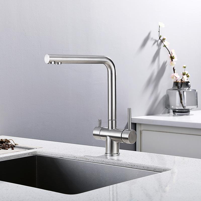 Смеситель для кухни под фильтр Frap F43899-3, сатин — изображение 7