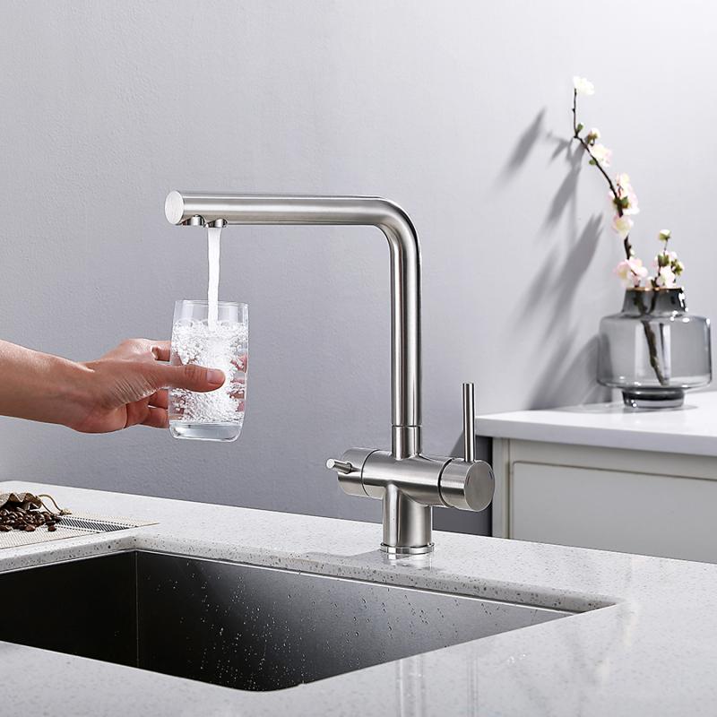 Смеситель для кухни под фильтр Frap F43899-3, сатин — изображение 8