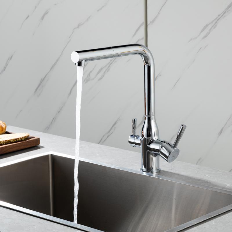 Смеситель для кухни под фильтр с выдвижным изливом Frap F4396-30 — изображение 3